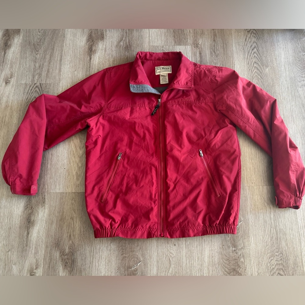 L.L. Bean Red Zip Up Fleece Lined Jacket Men’s Medium